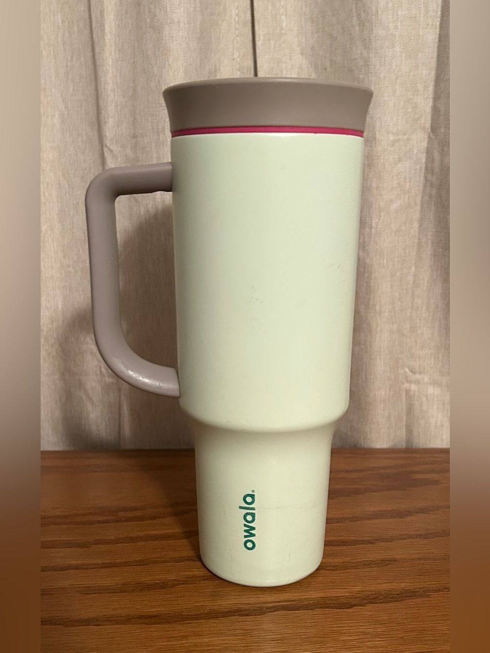 Owalo Mint Green Travel Tumbler with Handle